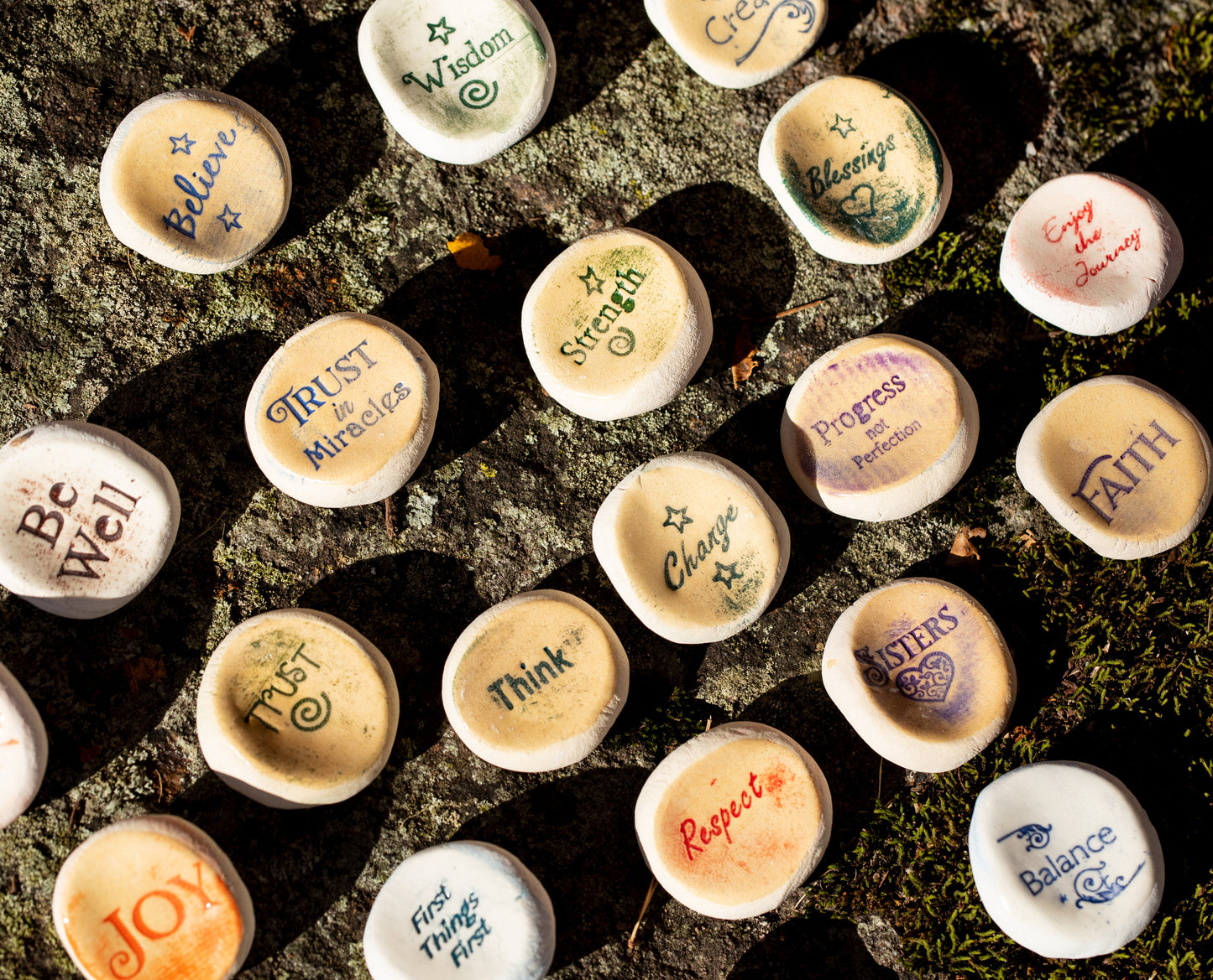 Ceramic Word Stones - Handmade in the USA - Bulk Pricing Available