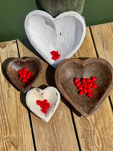Red Glass Pocket Hearts- Bulk Pricing Available
