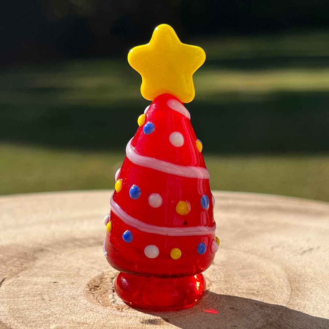 Mini Miniature Glass Tree Sitter Figurine Collectible