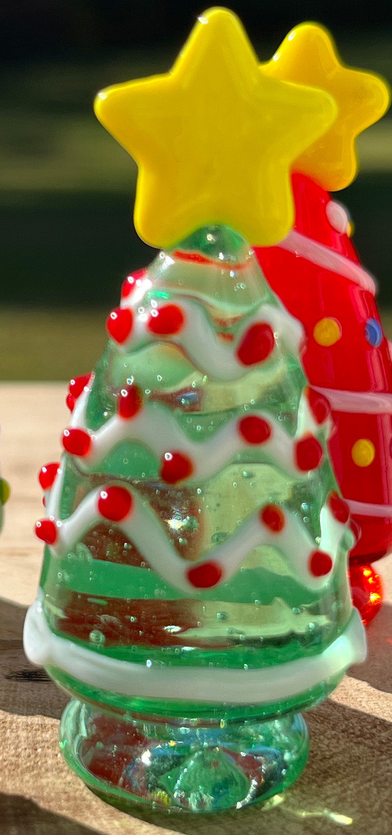 Mini Miniature Glass Tree Sitter Figurine Collectible