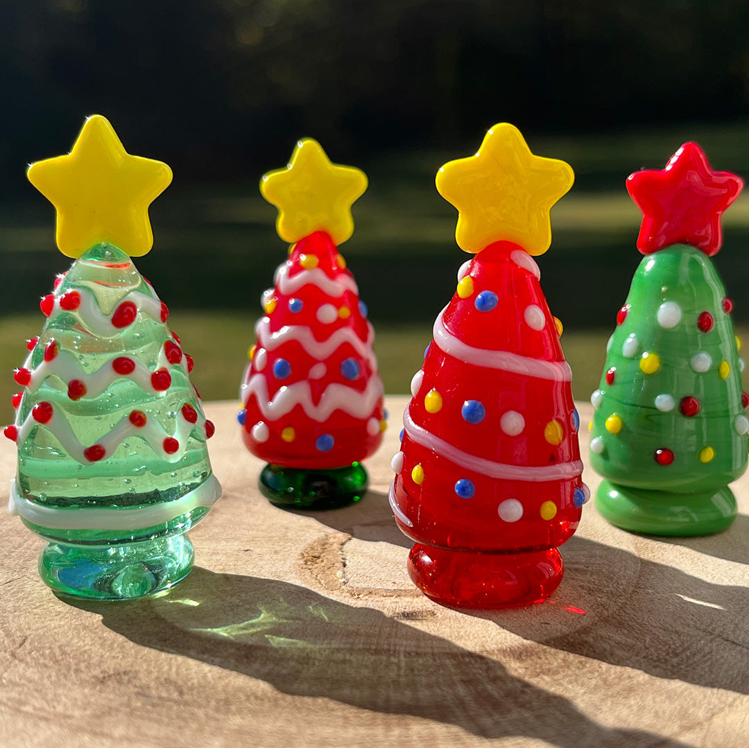 Mini Miniature Glass Tree Sitter Figurine Collectible