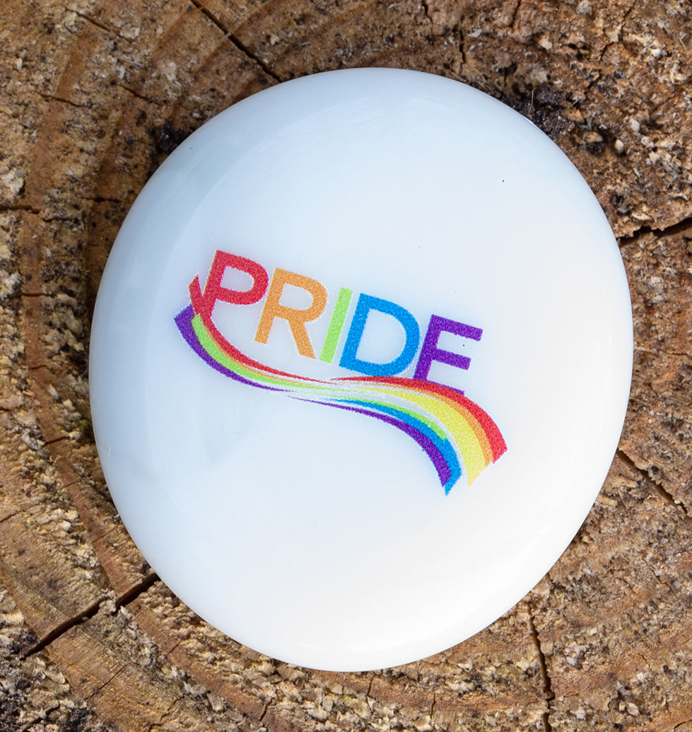 Imprinted Glass Stones - Gay Pride Rainbow
