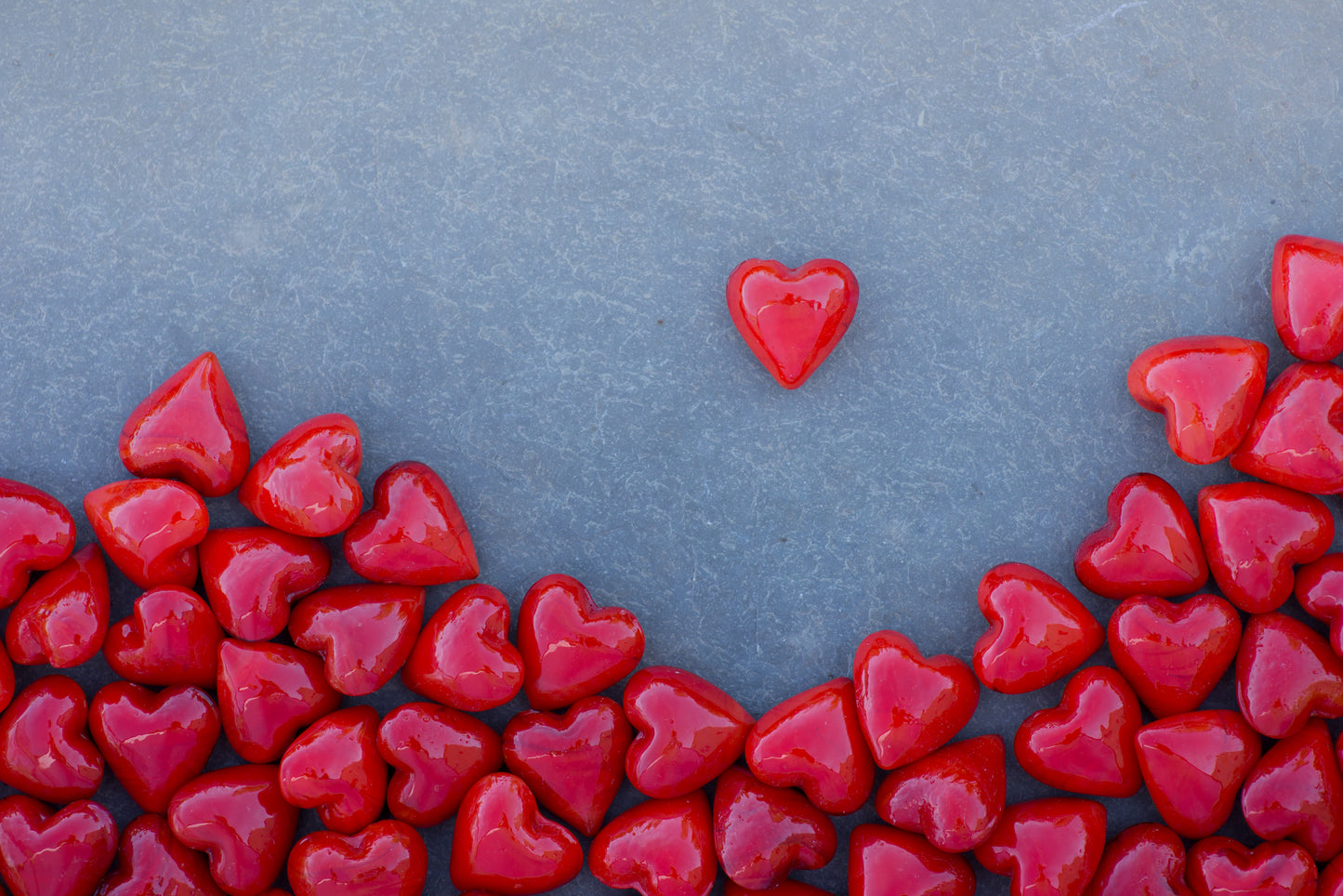 Red Glass Pocket Hearts- Bulk Pricing Available