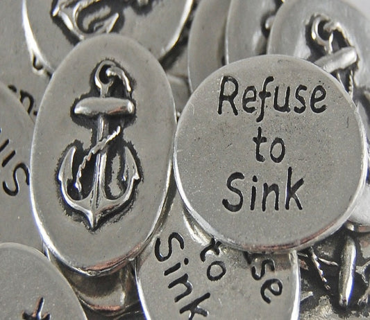 Anchor Refuse to Sink Inspiration Coin