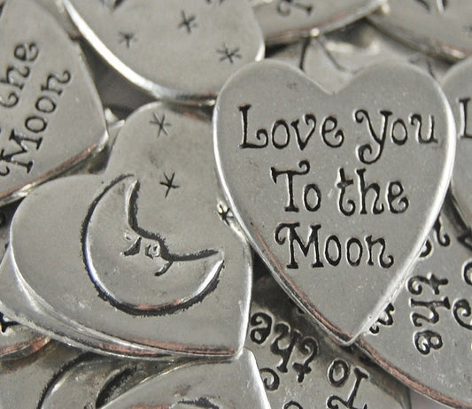 Heart Shaped Love You to the Moon Inspiration Coin