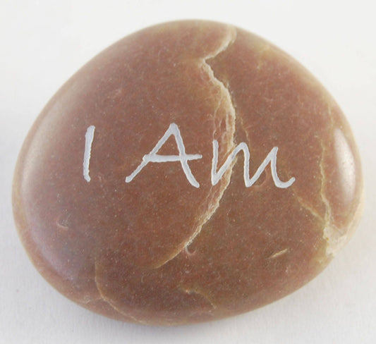 I Am - Engraved River Rock Inspirational Word Stone