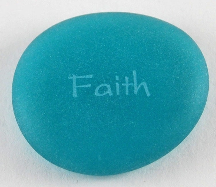 Sea Stones Imprinted Glass Word Stones - Replica Sea Glass
