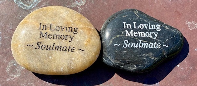 In Loving Memory River Rock - Soulmate