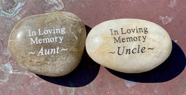 In Loving Memory River Rock - Aunt or Uncle