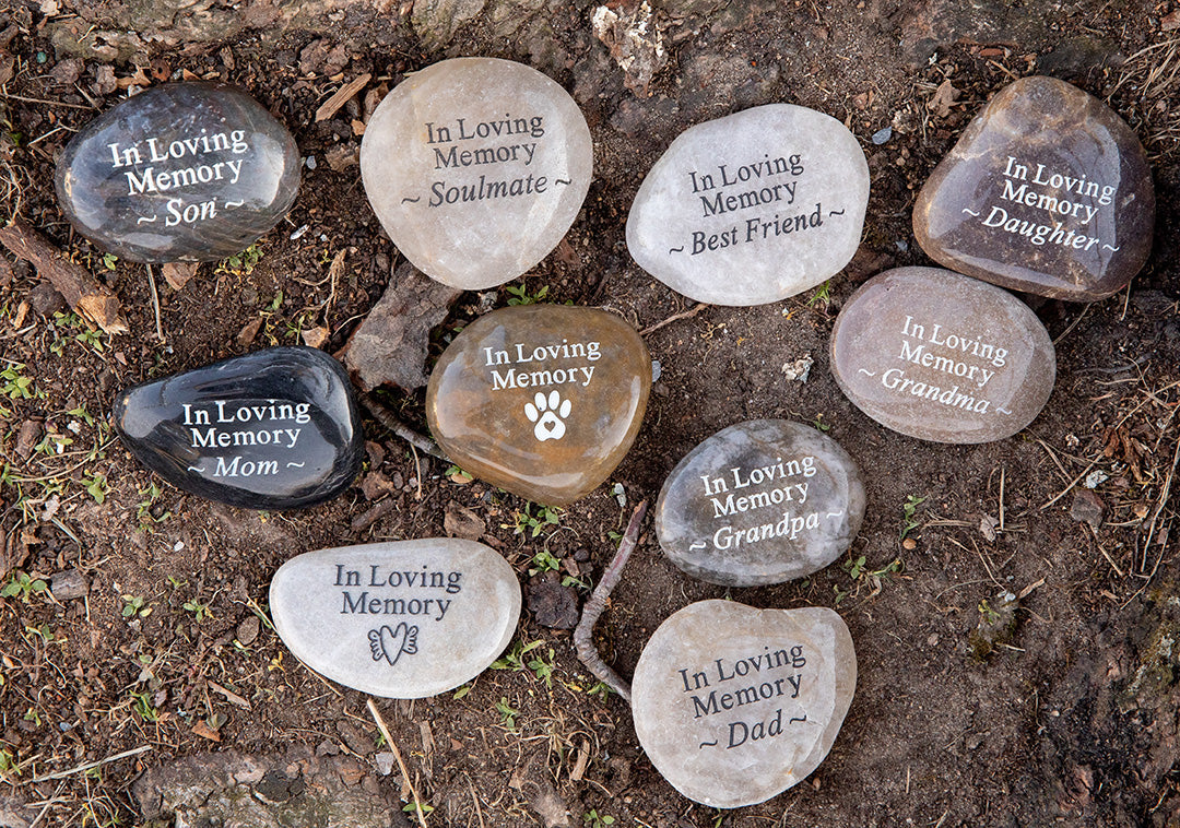 Large Engraved Rocks Engraved River Rocks - In Loving Memory – CourageInStone.com