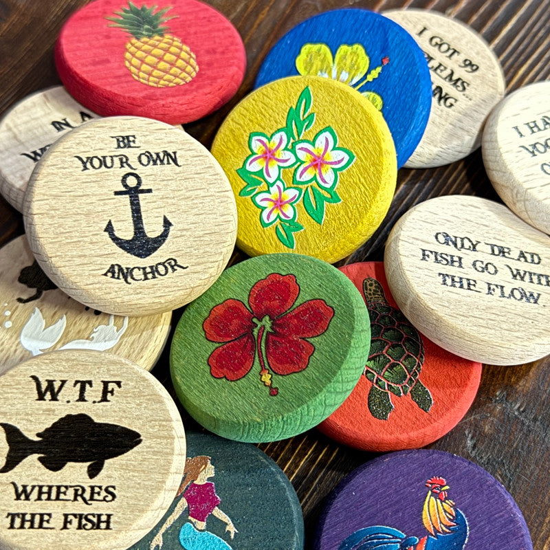 Custom Imprinted Wood Coin Pocket Tokens