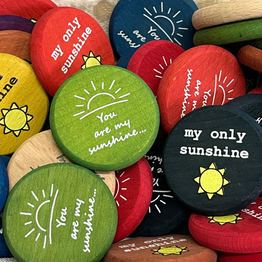 Inspirational Wood Coin Token - You are my sunshine