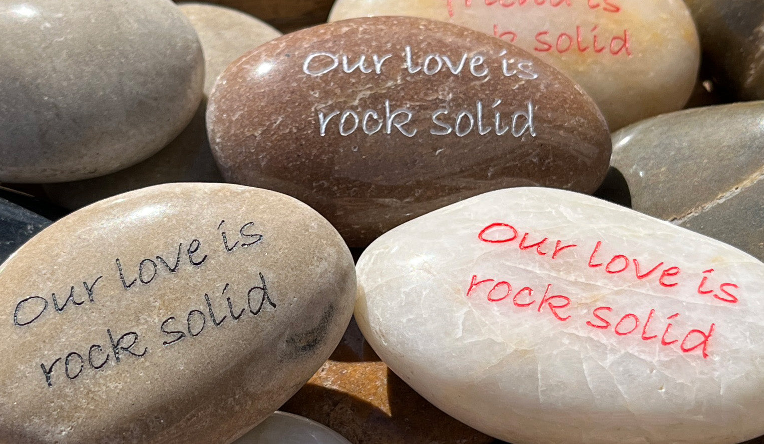 Our love is rock solid - Engraved River Rock Love & Friendship Inspira ...