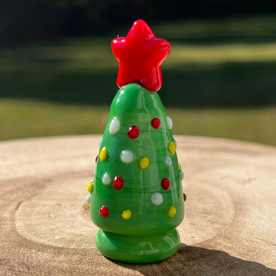 Mini Miniature Glass Tree Sitter Figurine Collectible