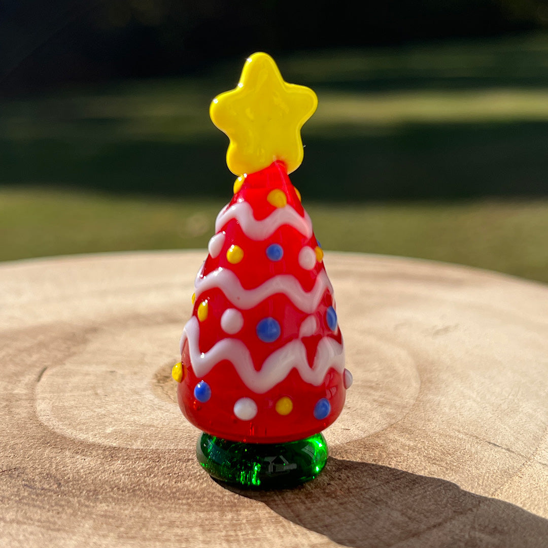 Mini Miniature Glass Tree Sitter Figurine Collectible