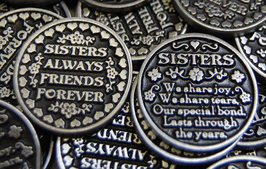 Sisters Always Friends Forever Pocket Token