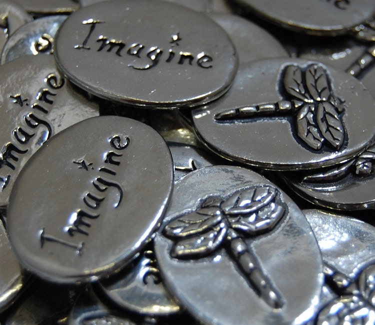 Dragonfly Imagine Inspiration Coin – CourageInStone.com