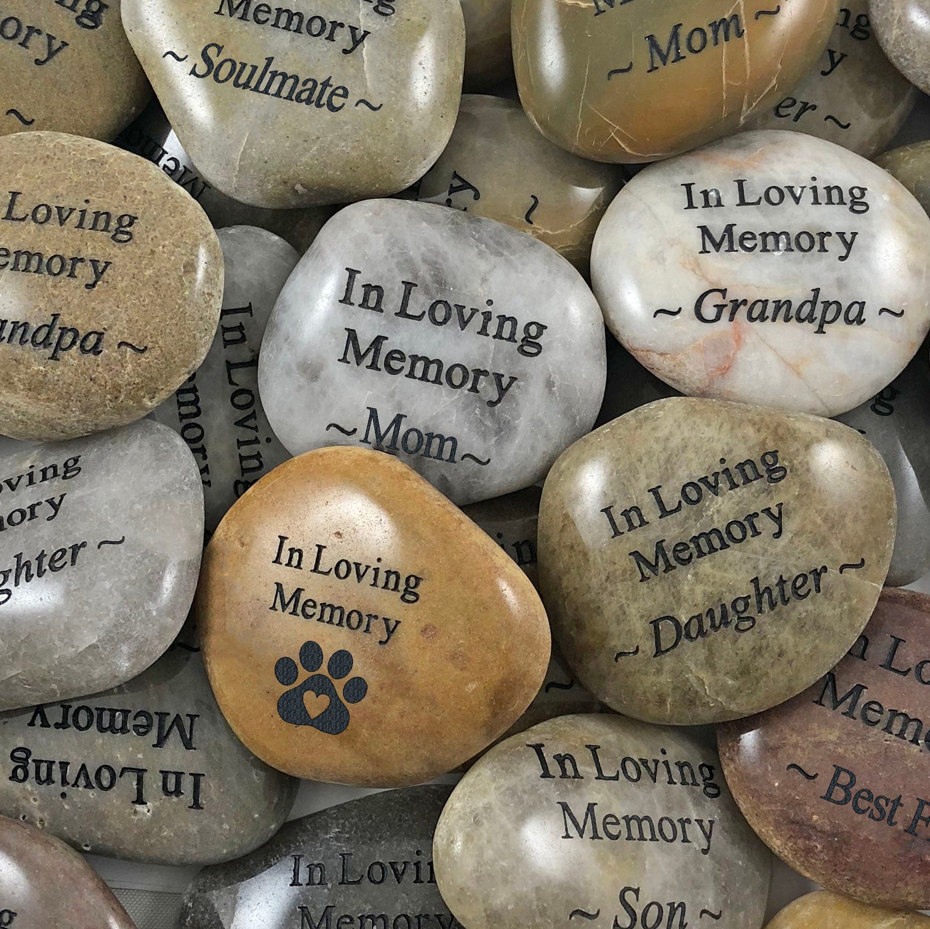 Engraved River Rocks - In Memoriam and Grief Stones – CourageInStone.com